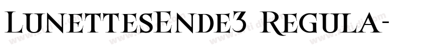 LunettesEnde3 Regula字体转换